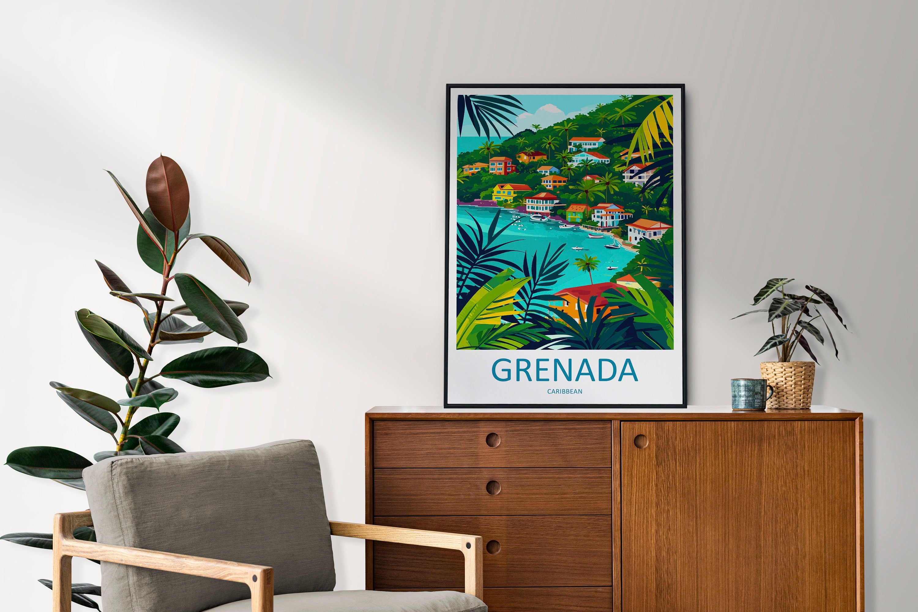 Grenada Travel Print