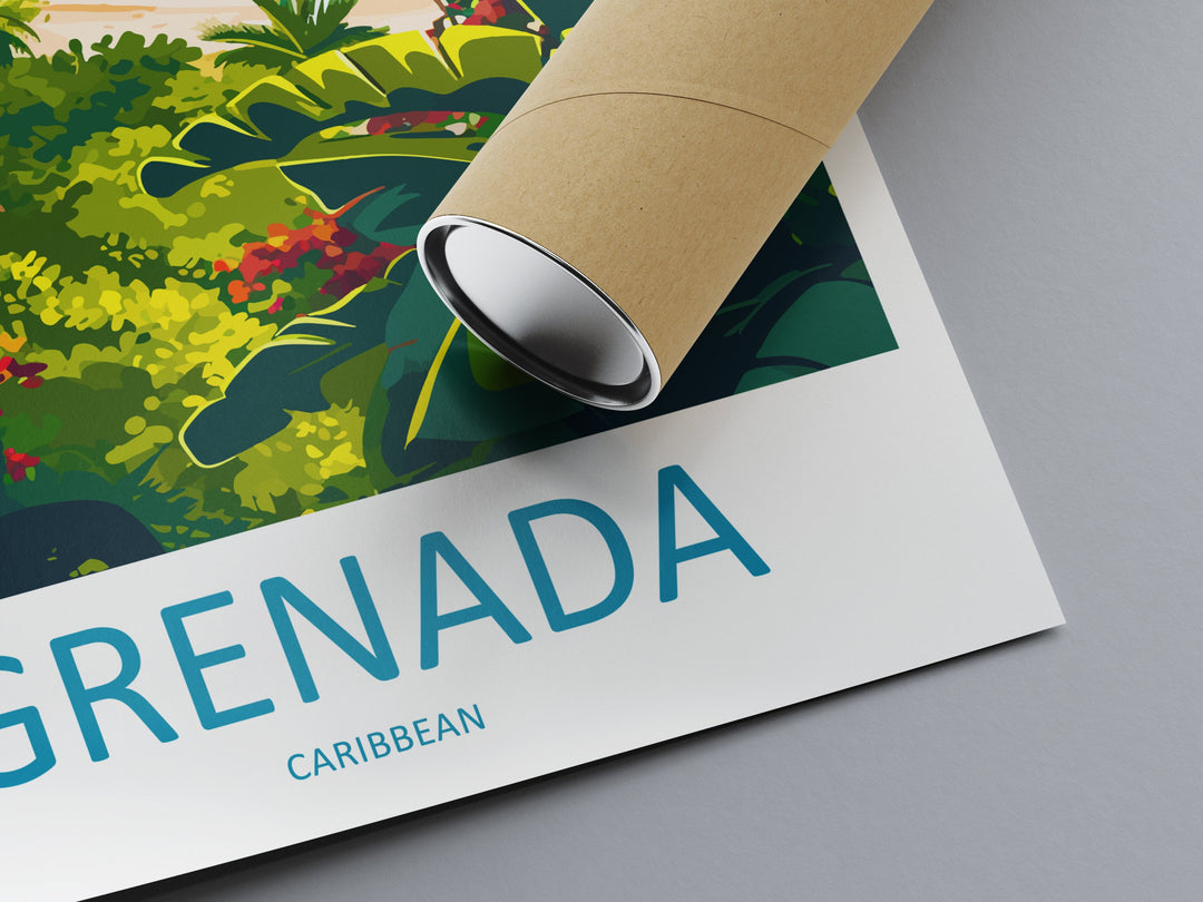 Grenada Travel Print Wall Art Grenada Wall Hanging Home Décor Grenada Gift Art Lovers Wall Art Caribbean Travel Print Poster Gift