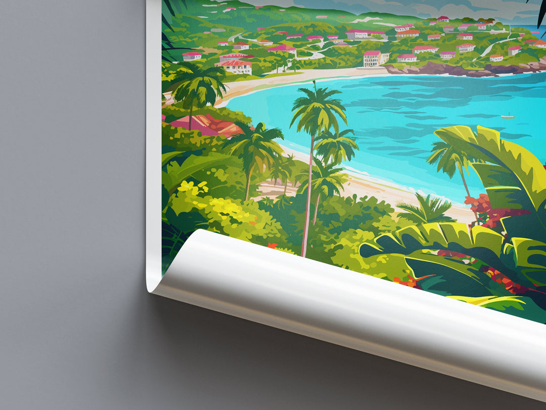 Grenada Travel Print Wall Art Grenada Wall Hanging Home Décor Grenada Gift Art Lovers Wall Art Caribbean Travel Print Poster Gift