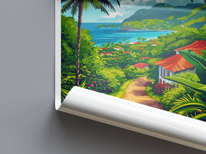 Dominica Travel Print Wall Art Dominica Wall Hanging Home Décor Dominica Gift Art Lovers Wall Art Caribbean Travel Print Poster Gift