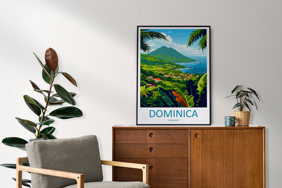 Dominica Travel Print Wall Art Dominica Wall Hanging Home Décor Dominica Gift Art Lovers Wall Art Caribbean Travel Print Poster Gift