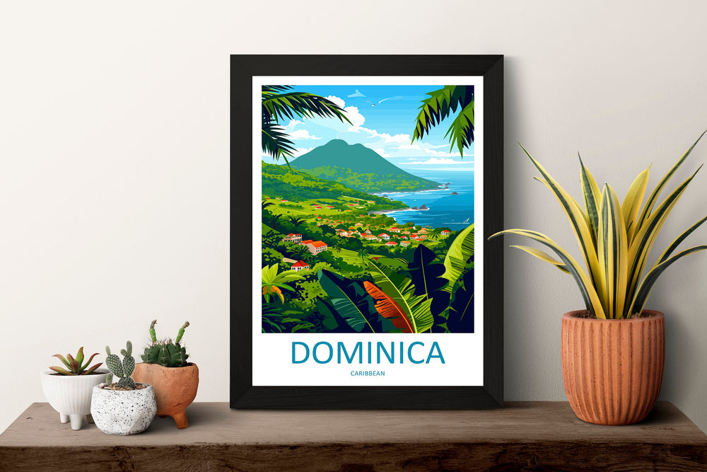 Dominica Travel Print Wall Art Dominica Wall Hanging Home Décor Dominica Gift Art Lovers Wall Art Caribbean Travel Print Poster Gift