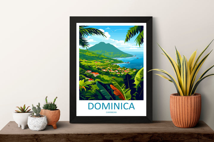 Dominica Travel Print Wall Art Dominica Wall Hanging Home Décor Dominica Gift Art Lovers Wall Art Caribbean Travel Print Poster Gift