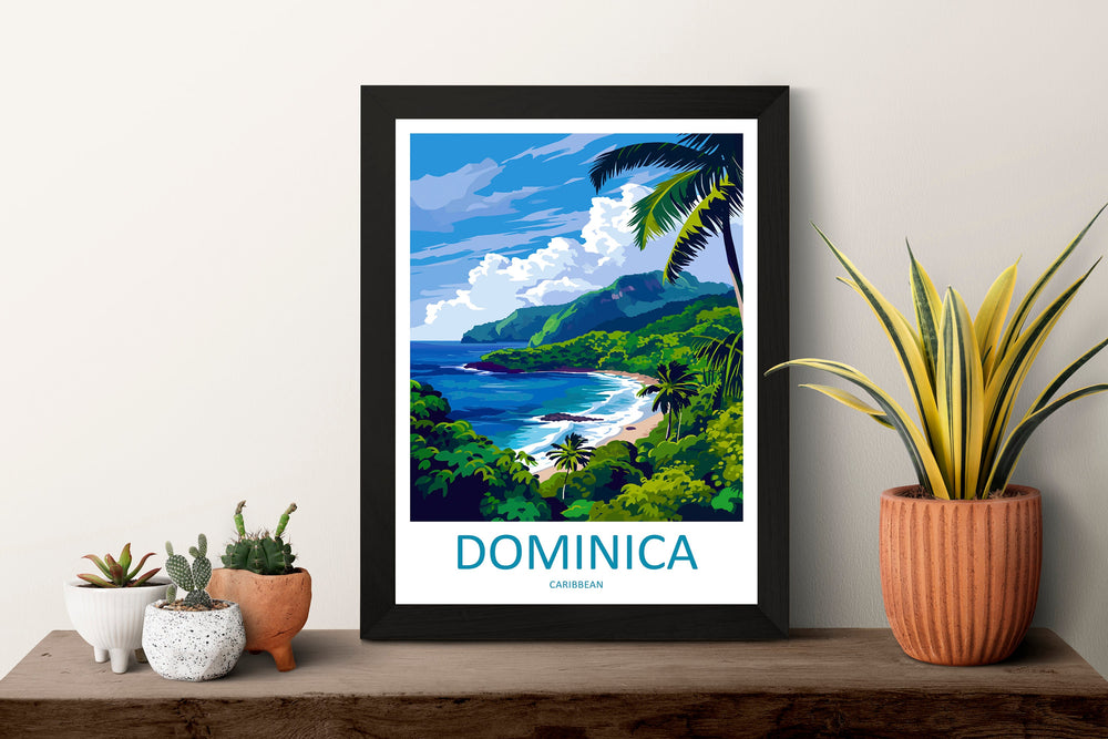 Dominica Travel Print Wall Art Dominica Wall Hanging Home Décor Dominica Gift Art Lovers Wall Art Caribbean Travel Print Poster Gift