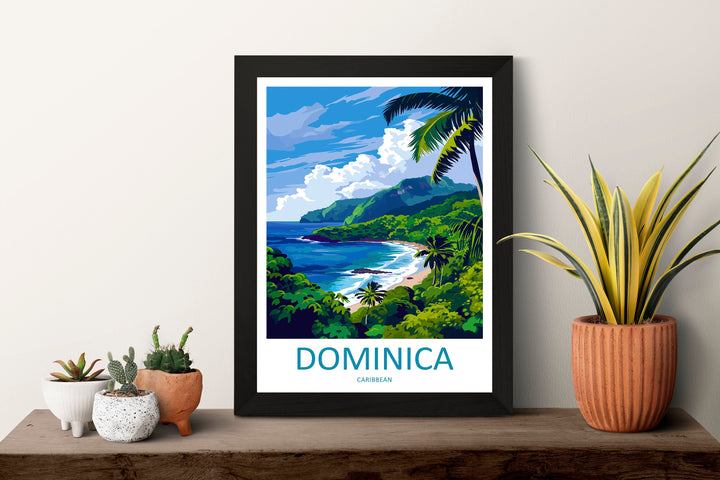 Dominica Travel Print Wall Art Dominica Wall Hanging Home Décor Dominica Gift Art Lovers Wall Art Caribbean Travel Print Poster Gift