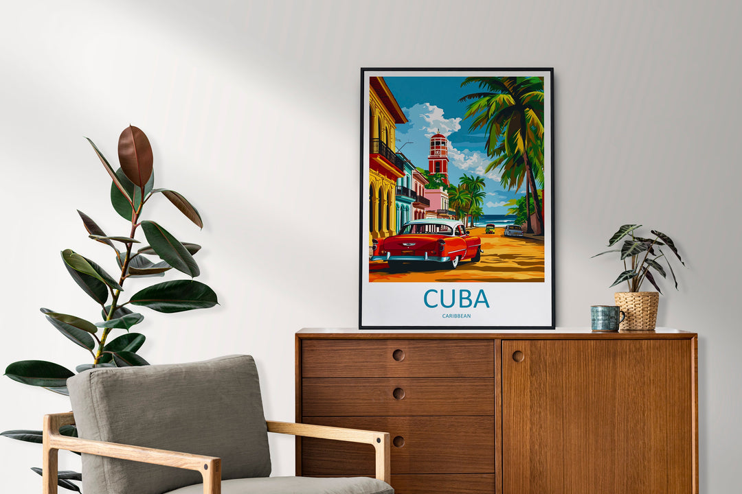 Cuba Travel Print Wall Art Cuba Wall Hanging Home Décor Cuba Gift Art Lovers Wall Art Caribbean Travel Print Poster Gift For Caribbean Art