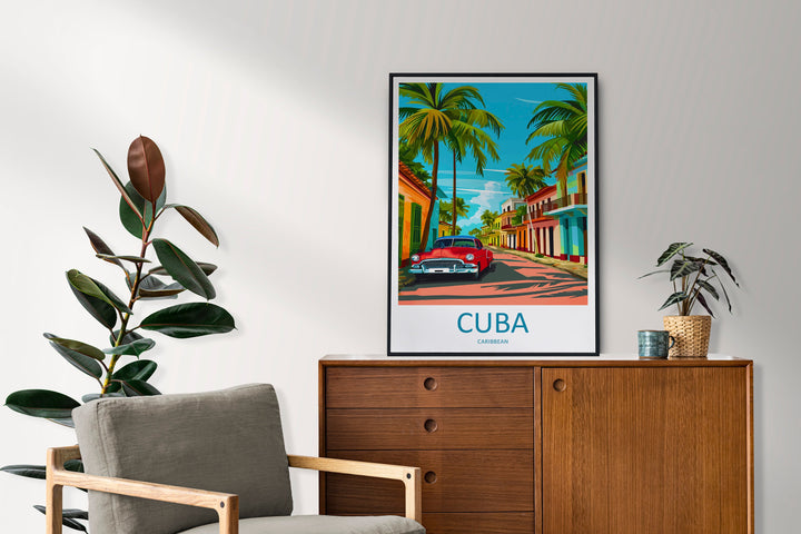 Cuba Travel Print Wall Art Cuba Wall Hanging Home Décor Cuba Gift Art Lovers Wall Art Caribbean Travel Print Poster Gift For Caribbean Art
