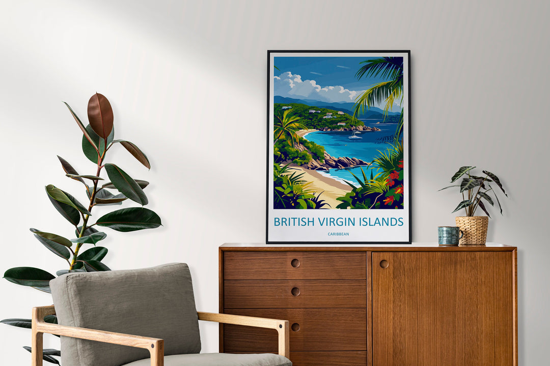 British Virgin Islands Travel Print Wall Art British Virgin Islands Wall Hanging Home Décor British Virgin Islands Gift Art Lovers Wall Art