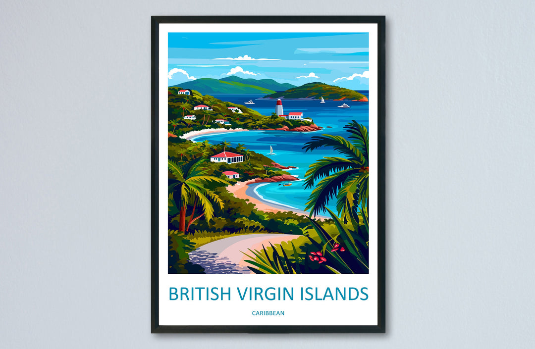 British Virgin Islands Travel Print Wall Art British Virgin Islands Wall Hanging Home Décor British Virgin Islands Gift Art Lovers Wall Art