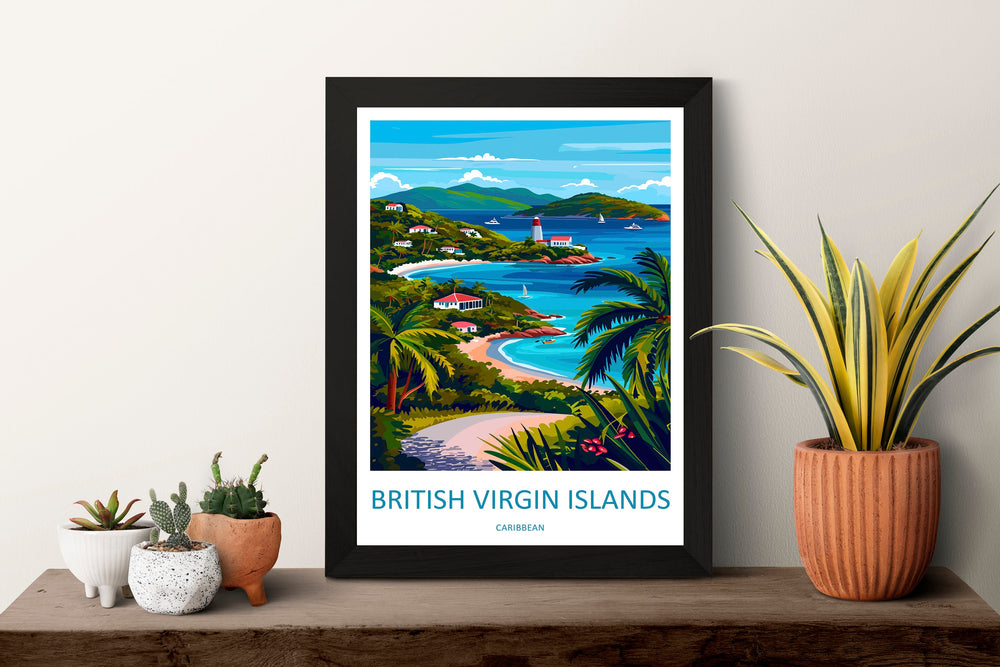 British Virgin Islands Travel Print Wall Art British Virgin Islands Wall Hanging Home Décor British Virgin Islands Gift Art Lovers Wall Art