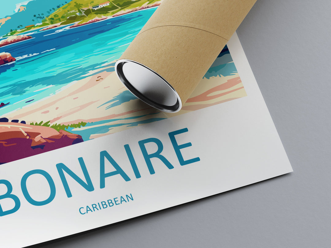 Bonaire Travel Print Wall Art Bonaire Wall Hanging Home Décor Bonaire Gift Art Lovers Wall Art Caribbean Travel Print Poster