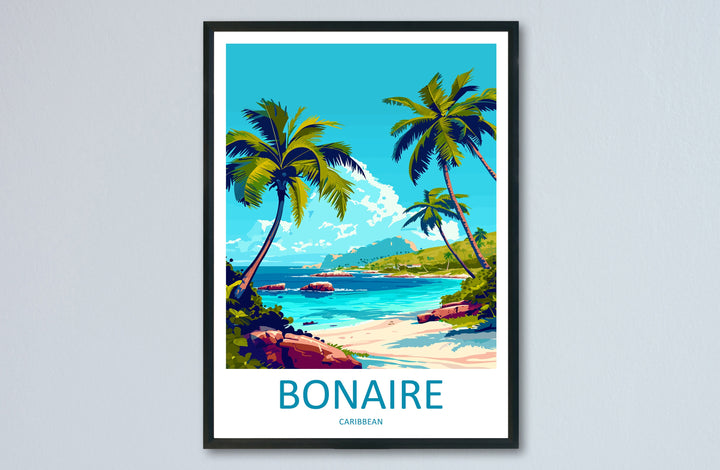 Bonaire Travel Print Wall Art Bonaire Wall Hanging Home Décor Bonaire Gift Art Lovers Wall Art Caribbean Travel Print Poster