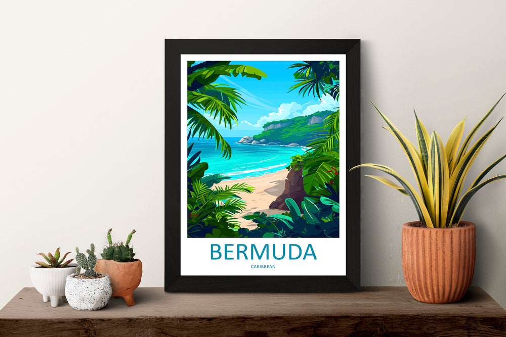 Bermuda Travel Print Wall Art Bermuda Wall Hanging Home Décor Bermuda Gift Art Lovers Wall Art Caribbean Travel Print Bermuda Decor