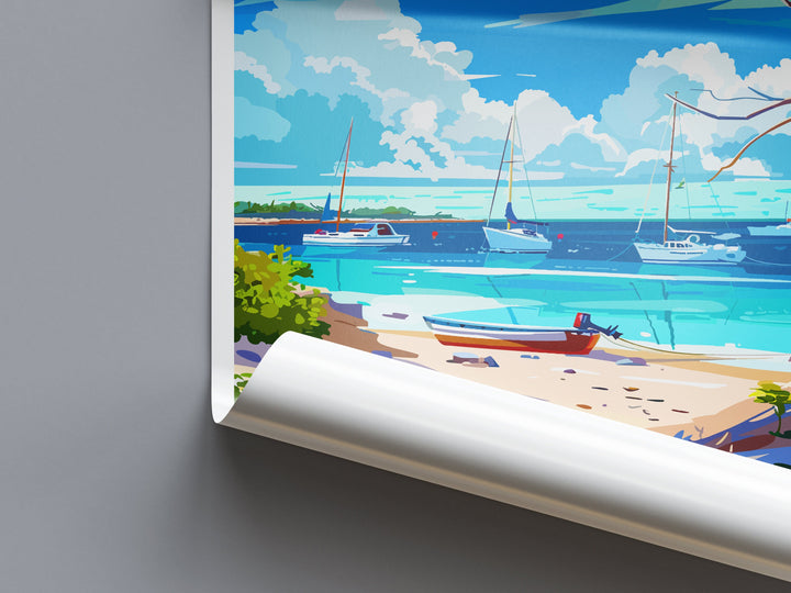 Turks and Caicos Islands Travel Print Wall Art Turks and Caicos Wall Hanging Home Décor Turks and Caicos Gift Art Lovers Wall Art Caribbean