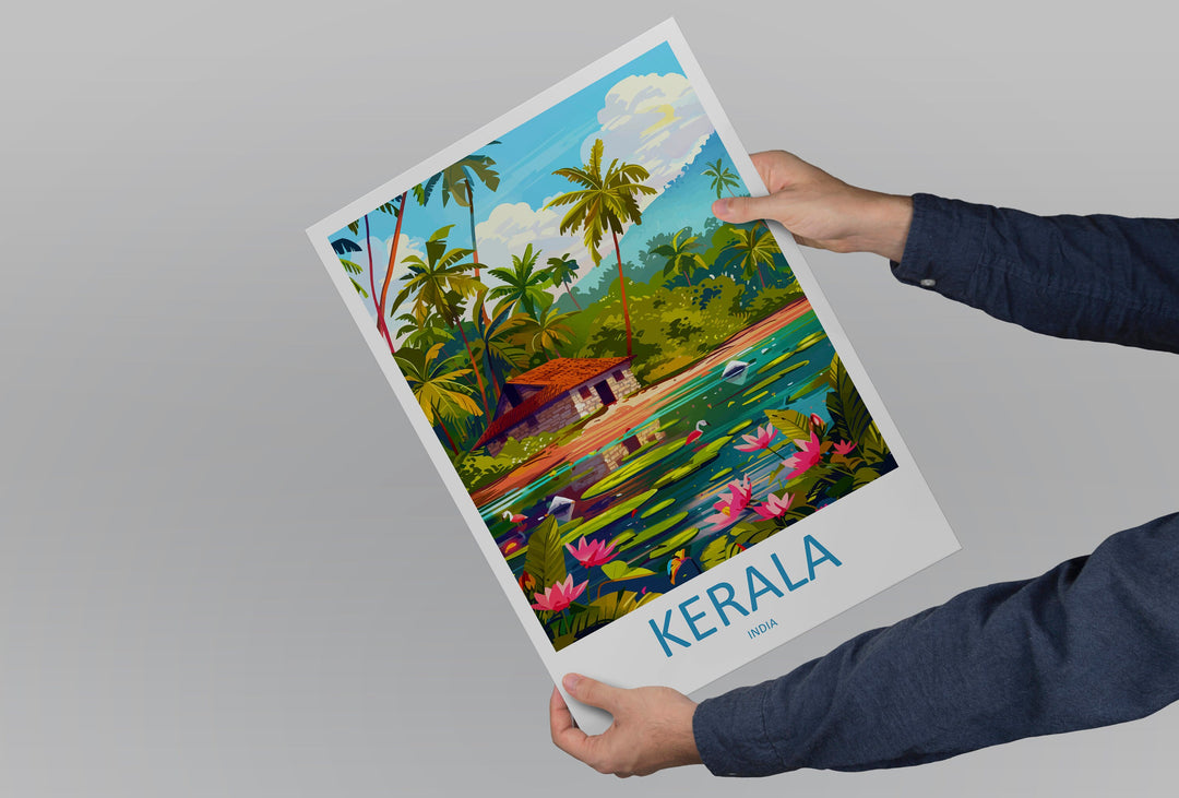 Kerala Travel Print Wall Art Kerala Wall Hanging Home Décor Kerala Gift Art Lovers India Art Lover Gift Wall Décor