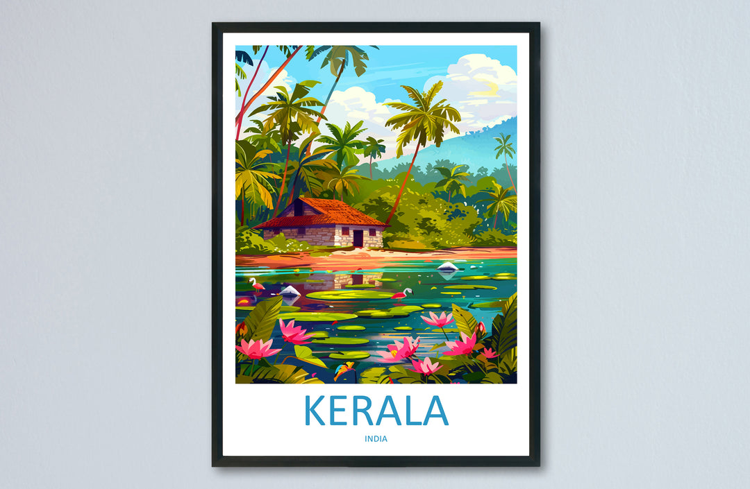 Kerala Travel Print Wall Art Kerala Wall Hanging Home Décor Kerala Gift Art Lovers India Art Lover Gift Wall Décor