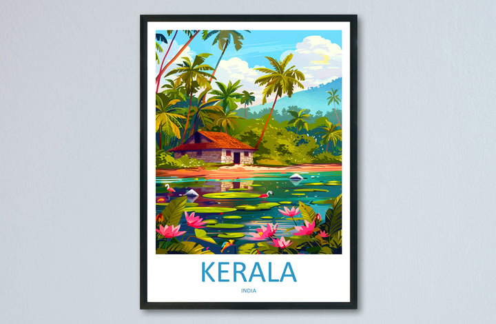 Kerala Travel Print Wall Art Kerala Wall Hanging Home Décor Kerala Gift Art Lovers India Art Lover Gift Wall Décor