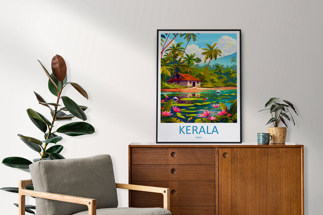 Kerala Travel Print Wall Art Kerala Wall Hanging Home Décor Kerala Gift Art Lovers India Art Lover Gift Wall Décor