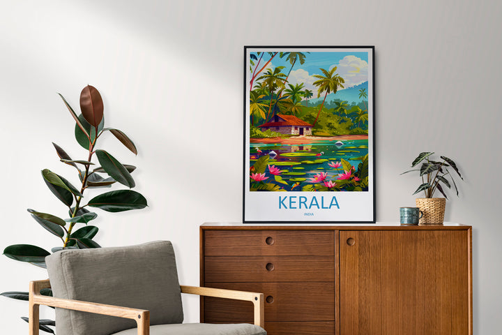 Kerala Travel Print Wall Art Kerala Wall Hanging Home Décor Kerala Gift Art Lovers India Art Lover Gift Wall Décor