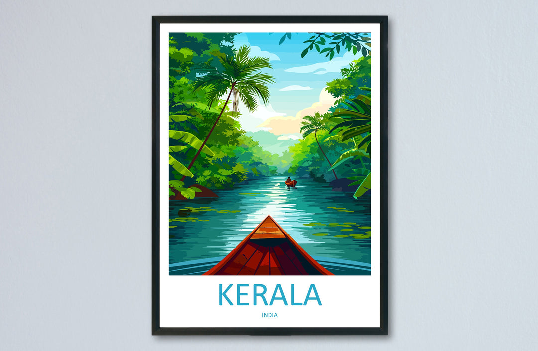 Kerala Travel Print Wall Art Kerala Wall Hanging Home Décor Kerala Gift Art Lovers India Art Lover Gift Wall Décor