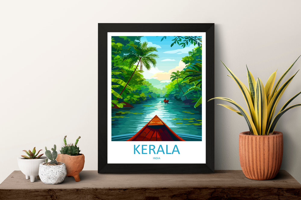 Kerala Travel Print Wall Art Kerala Wall Hanging Home Décor Kerala Gift Art Lovers India Art Lover Gift Wall Décor