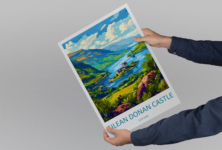 Eilean Donan Travel Print Wall Art Eilean Donan Wall Hanging Home Décor Eilean Donan Gift Art Lovers Scotland Art Lover Gift Eilean Donan