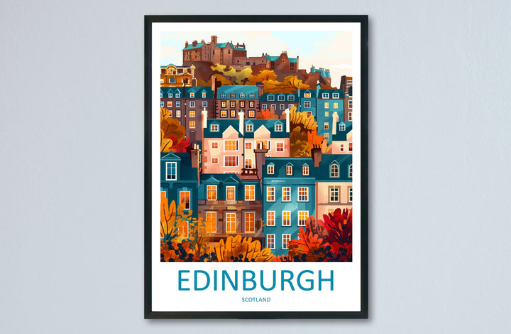 Edinburgh Cityscape Print Edinburgh Home Decor European City Art Print Edinburgh Wall Art Scotland Enthusiast Gift Wall Hanging Edinburgh