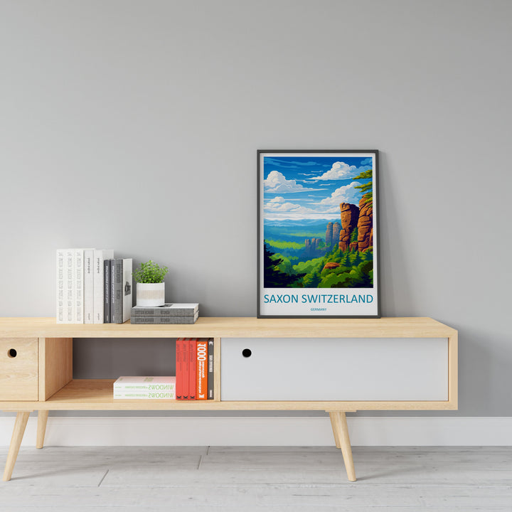 Saxon Switzerland Travel Print Saxon Switzerland Home Décor Germany Art Print Germany Saxon Switzerland Wall Print Gift For Germany Fans