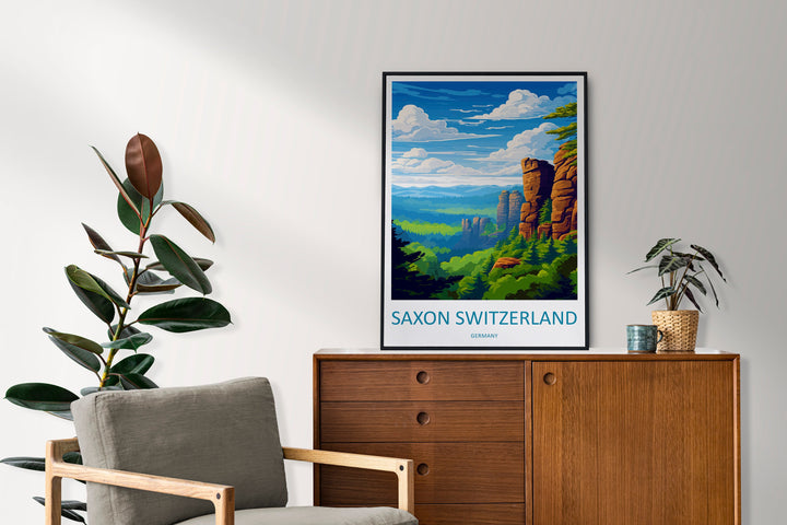 Saxon Switzerland Travel Print Saxon Switzerland Home Décor Germany Art Print Germany Saxon Switzerland Wall Print Gift For Germany Fans