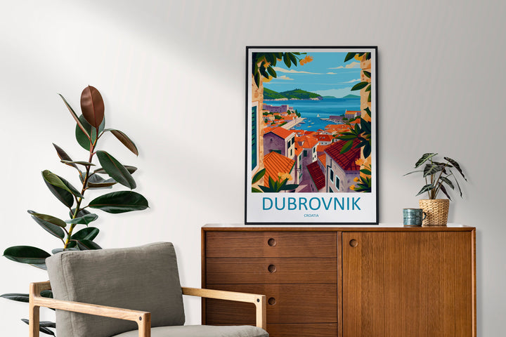 Dubrovnik Travel Print Wall Art Dubrovnik Wall Hanging Home Décor Dubrovnik Gift Art Lovers Croatia Art Lover Gift Dubrovnik Poster
