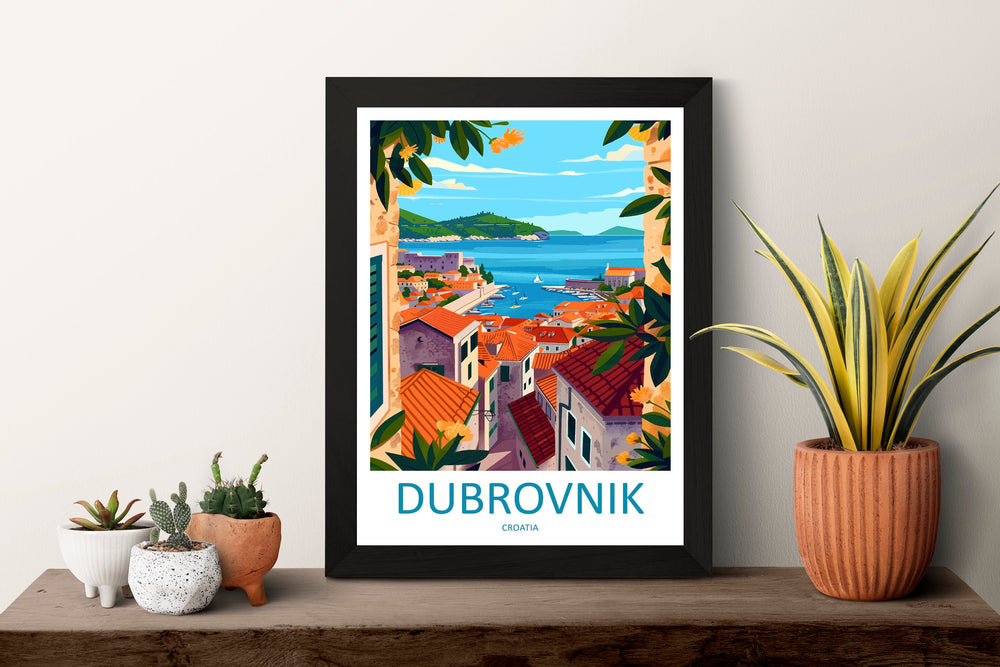 Dubrovnik Travel Print Wall Art Dubrovnik Wall Hanging Home Décor Dubrovnik Gift Art Lovers Croatia Art Lover Gift Dubrovnik Poster
