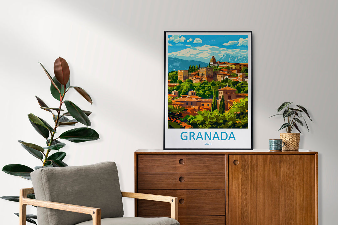 Granada Travel Print Wall Art Granada Wall Hanging Home Décor Granada Gift Art Lovers Spain Art Lover Gift Granada Wall Décor Granada Art