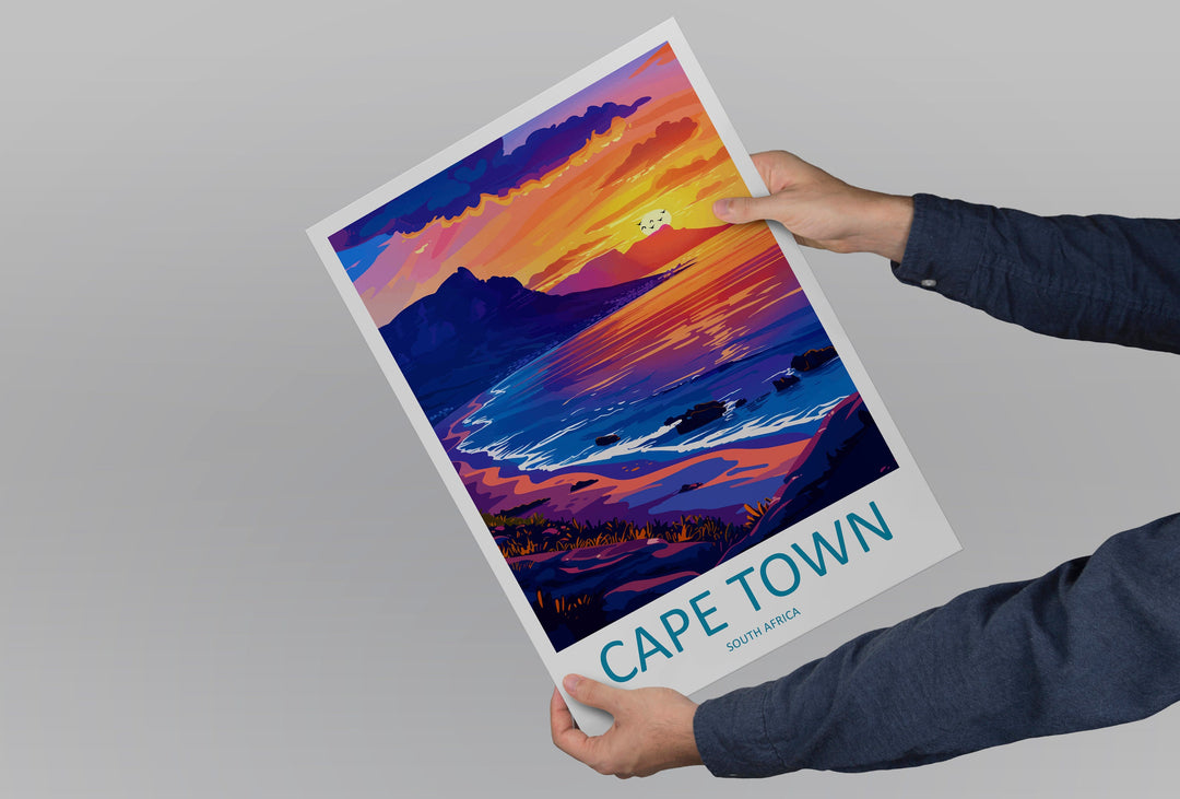 Cape Town Travel Print Wall Art Cape Town Wall Hanging Home Décor Cape Town Gift Art Lovers South Africa Art Print Cape Town Wall Décor Art