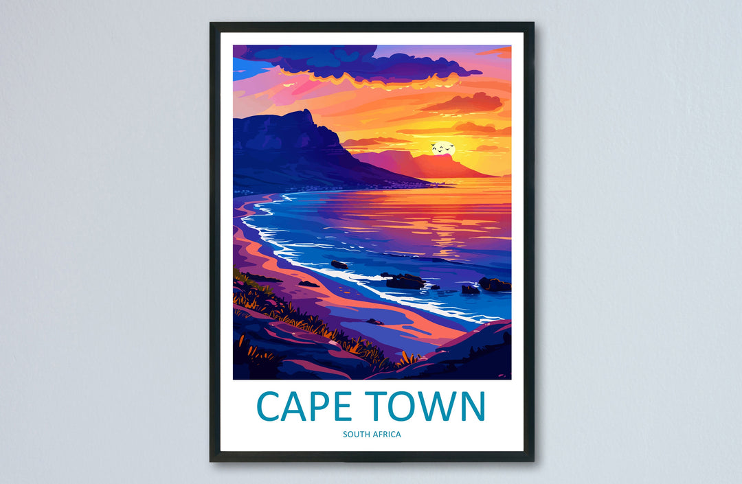 Cape Town Travel Print Wall Art Cape Town Wall Hanging Home Décor Cape Town Gift Art Lovers South Africa Art Print Cape Town Wall Décor Art