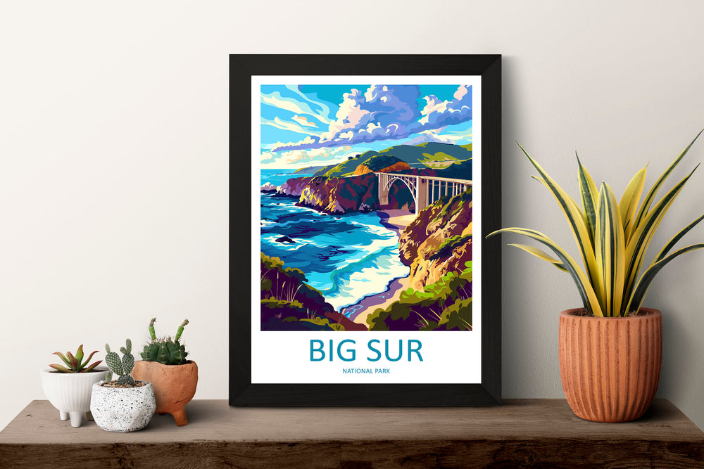 Big Sur National Park Travel Print Wall Art Big Sur Wall Hanging Home Décor Big Sur Gift Art Lovers California Lover Gift Big Sur Poster