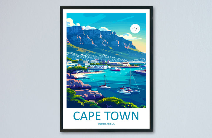 Cape Town Travel Print Wall Art Cape Town Wall Hanging Home Décor Cape Town Gift Art Lovers South Africa Art Print Cape Town Wall Décor Art
