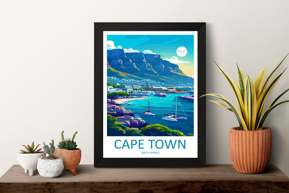Cape Town Travel Print Wall Art Cape Town Wall Hanging Home Décor Cape Town Gift Art Lovers South Africa Art Print Cape Town Wall Décor Art