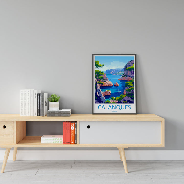 Calanques Travel Print Wall Art Calanques France Wall Hanging Home Decoration Calanques Gift Art Lovers Wall Art Print Calanques Wall Ar