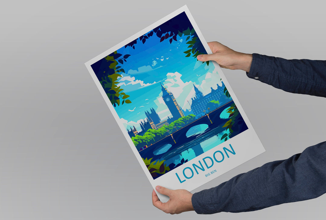 London Travel Print Wall Art London Wall Hanging Home Décor London Gift Art Lovers England Art Lover Gift London Travel Gift