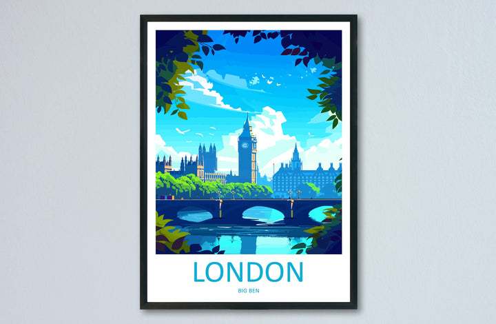 London Travel Print Wall Art London Wall Hanging Home Décor London Gift Art Lovers England Art Lover Gift London Travel Gift