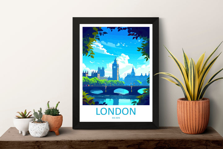 London Travel Print Wall Art London Wall Hanging Home Décor London Gift Art Lovers England Art Lover Gift London Travel Gift