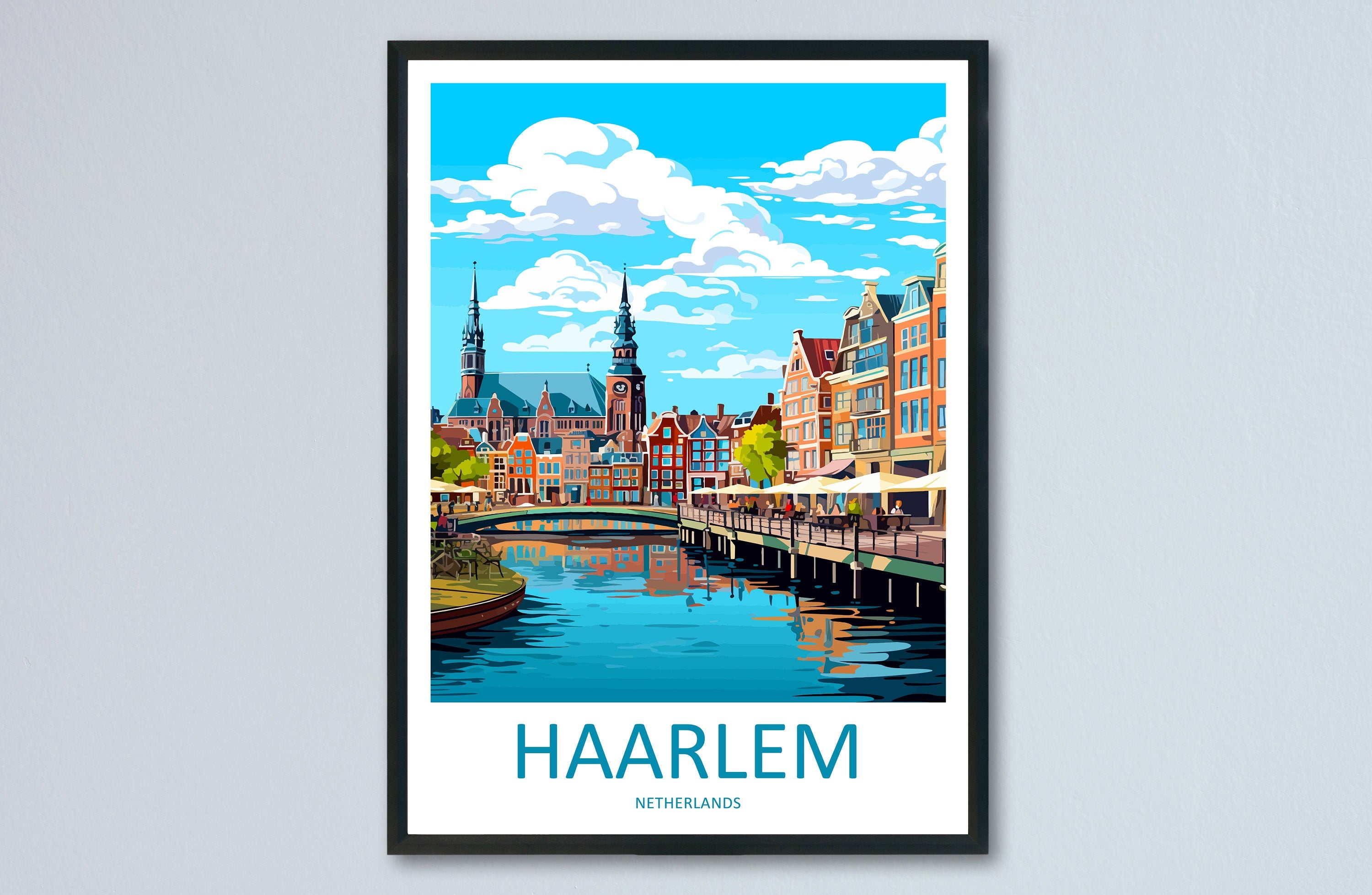 Haarlem Travel Print Haarlem Home Décor Haarlem Art Print Haarlem Wall Print For Netherlands Haarlem Gift For Haarlem