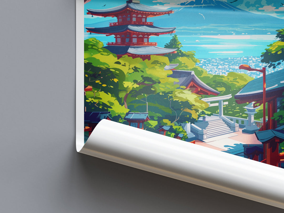 Kamakura Travel Print Wall Art Kamakura Wall Hanging Home Décor Kamakura Gift Art Lovers Japan Art Lover Gift Japan Travel Gift