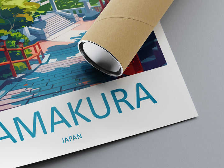 Kamakura Travel Print Wall Art Kamakura Wall Hanging Home Décor Kamakura Gift Art Lovers Japan Art Lover Gift Japan Travel Gift