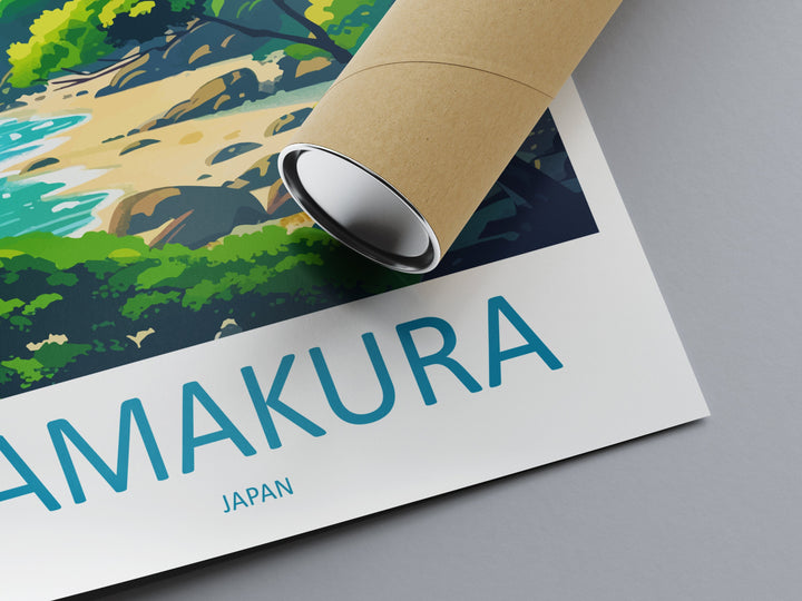 Kamakura Travel Print Wall Art Kamakura Wall Hanging Home Décor Kamakura Gift Art Lovers Japan Art Lover Gift Japan Travel Gift
