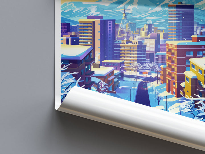 Sapporo Travel Print Wall Art Sapporo Wall Hanging Home Décor Sapporo Gift Art Lovers Japan Art Lover Gift Japan Travel Gift