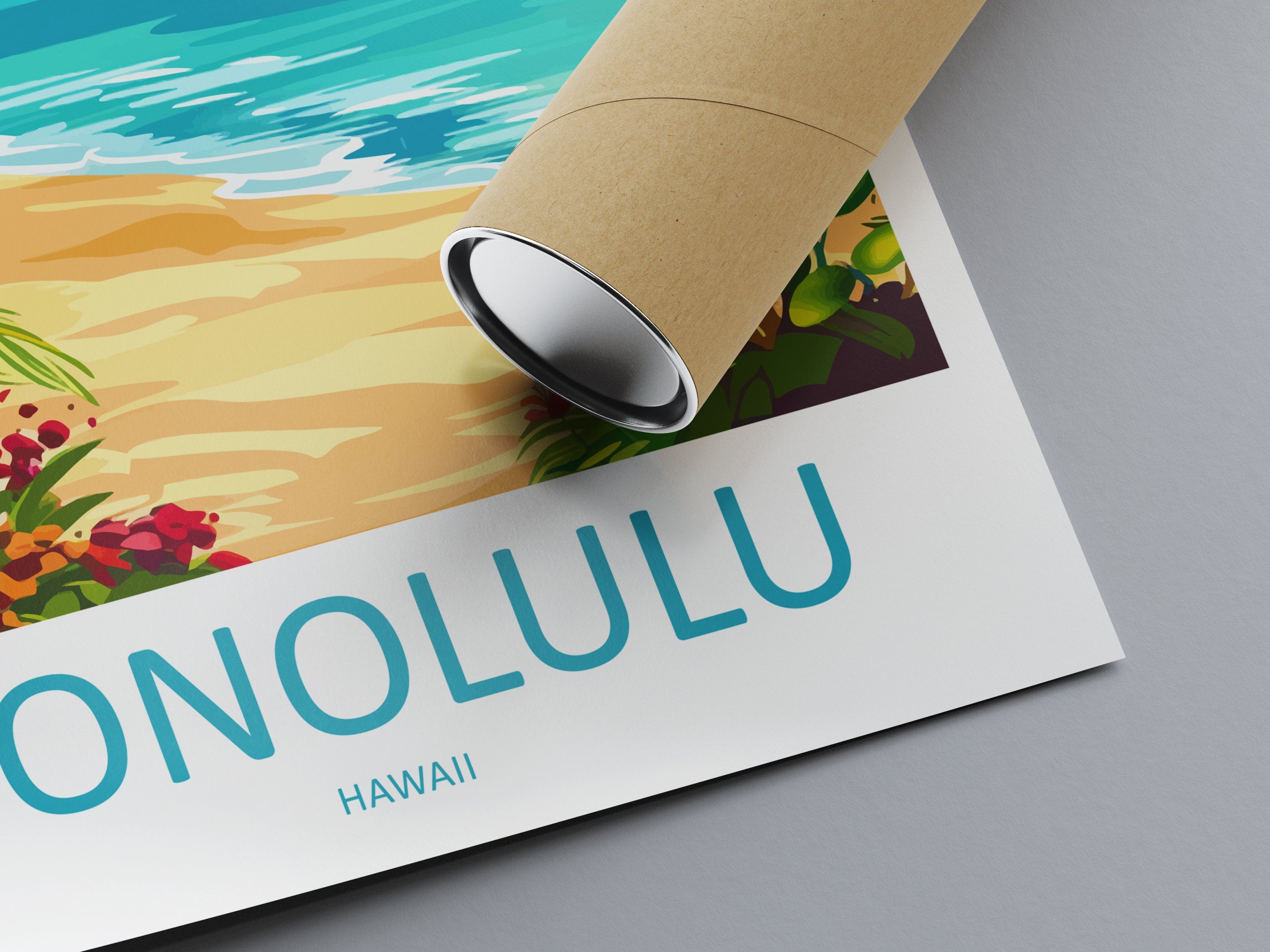 Honolulu Travel Print Wall Art Honolulu Wall Hanging Home Décor Honolulu Gift Art Lovers Hawaii Art Lover Gift Print Artwork