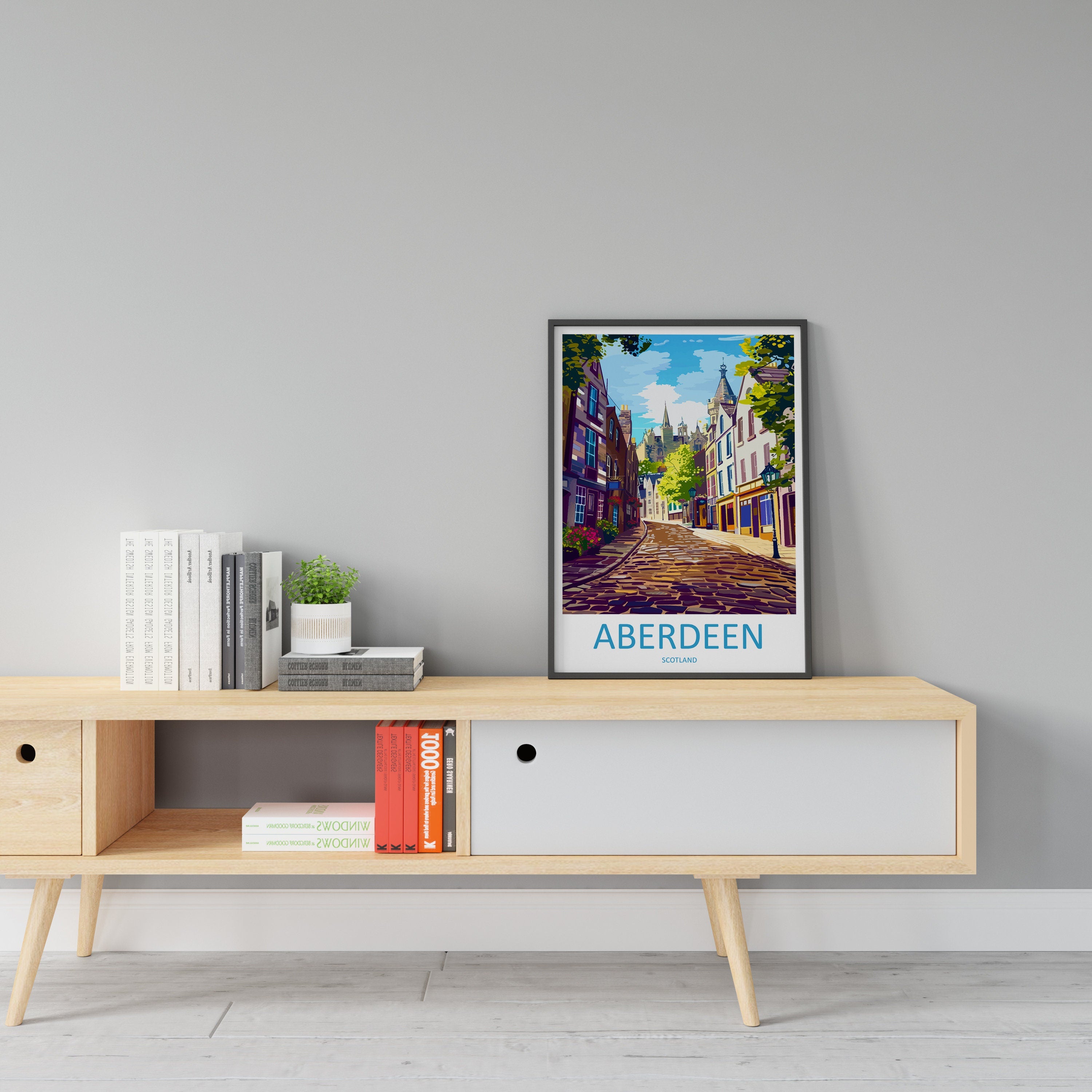 Aberdeen Print Aberdeen Home Décor Scotland City Art Print Aberdeen