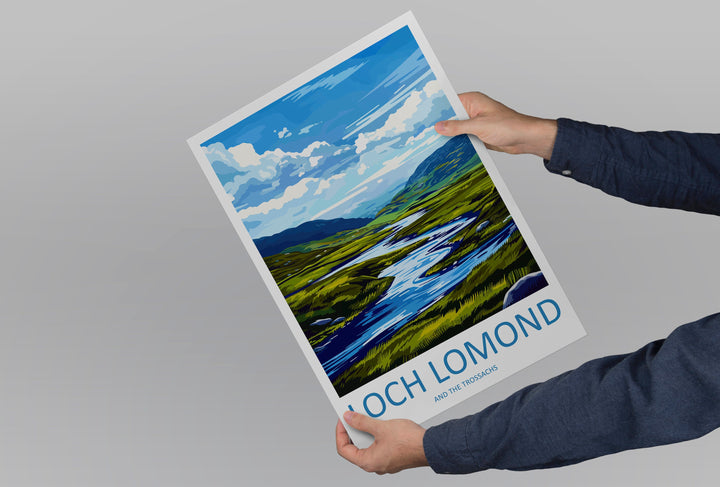 Loch Lomond And The Trossachs Travel Print Wall Art Loch Lomond Wall Hanging Home Decoration National Park Gift Art Lovers Wall Art Print