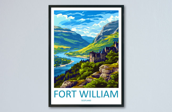 Fort William Travel Print Wall Art Fort William Wall Hanging Home Décor Fort William Gift Art Lovers Scotland Art Lover Gift Fort William